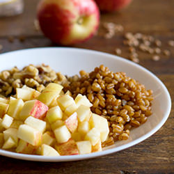 Apple Wheat Berry Parfait - Recipe photo by pinchofyum