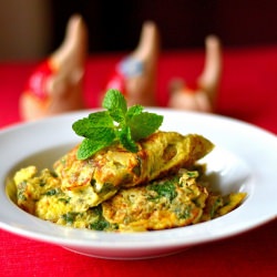 Mint Omelet - Recipe photo by Esther@thefussfreechef