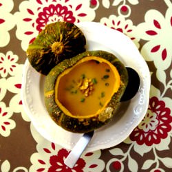 Soup in a Pumpkin - Recipe photo by MotherEarthNewsAndFriends