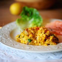 Scrambled Eggs with Porcini - Recipe photo by Healthy Epicurean