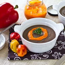 Black Bean Soup Hot Pepper Cream - Recipe photo by LovelyPantry