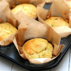 Bacon and Scallion Corn Muffins - Recipe photo by dinnerdujour