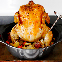 Bundt Pan Roasted Chicken & Veggies - Recipe photo by iowagirleats
