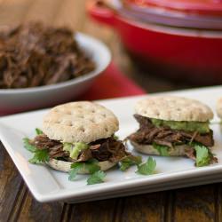 Shredded Beef Sliders - Recipe photo by theblackpeppercorn