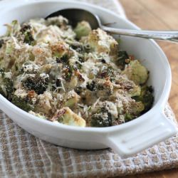 Broccoli & Cauliflower Gratin - Recipe photo by Running to the Kitchen