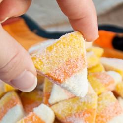 Sparkling Candy Corn Cookies - Recipe photo by sweetpeaskitchen