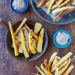 Parsnip Fries with Creamy Balsamic - Recipe photo by Averie