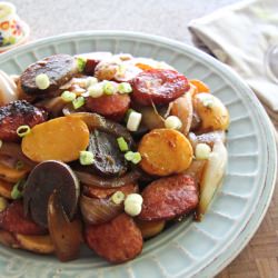 Kielbasa And Potatoes Skillet - Recipe photo by chef julie yoon