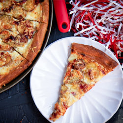 Cream and Crimson Pizza - Recipe photo by wholefully