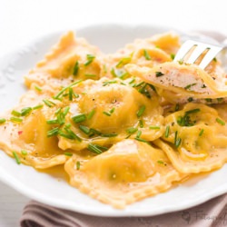 Pumpkin Ravioli with Salmon - Recipe photo by Alex27