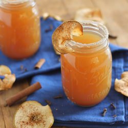 Simply Spiked Cider & Apple Chips - Recipe photo by Running to the Kitchen