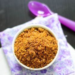 Flax Seed Garlic Dry Chutney - Recipe photo by vegetariantastebuds