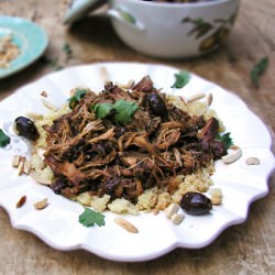 Chicken with Dried Cherries & Leeks - Recipe photo by panning the globe