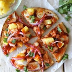 Hawaiian BBQ Turkey Pizza - Recipe photo by damndelicious