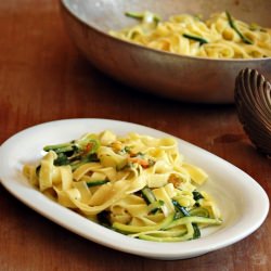 Fettuccine Carbonara with Zucchini - Recipe photo by mammapapera