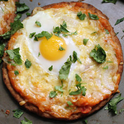 Naan Breakfast Pizza - Recipe photo by chitra