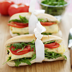 Rocket, Omelette And Tomato Baguette - Recipe photo by finedininglovers