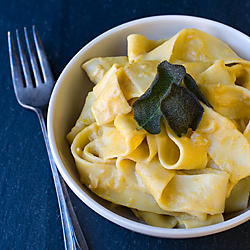 Pumpkin Pecorino Pasta - Recipe photo by Savory Simple