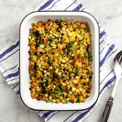 Poblano Cornbread Stuffing - Recipe photo by camillestyles