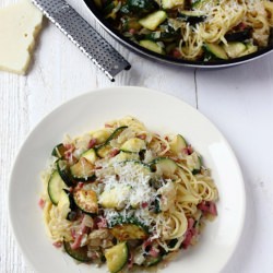 Onion Zucchini Pasta - Recipe photo by Snap A Bite
