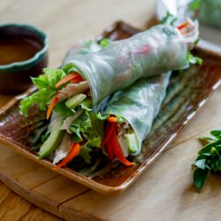 Turkey Avocado Spring Rolls - Recipe photo by White On Rice Couple