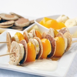 Breakfast Blini Fruit Kebabs - Recipe photo by includingcake