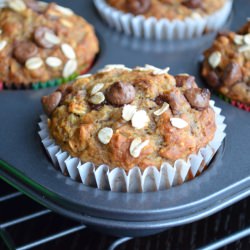 Banana Chocolate Chip Oat Muffins - Recipe photo by trialsinfood