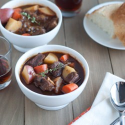 Beer Beef Stew with Thyme - Recipe photo by living to dine