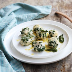 Spinach Gnudi With Sage Butter - Recipe photo by cookrepublic