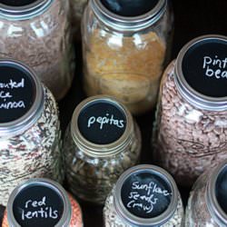 Chalkboard Paint + Mason Jars - Recipe photo by Kitchen Treaty