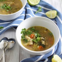 Spicy Chicken Lime Soup - Recipe photo by Running to the Kitchen