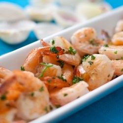 King Prawns in Garlic Oil - Recipe photo by tazikova