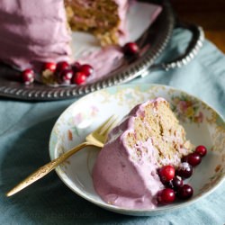 Ginger Cake with Cranberry Frosting - Recipe photo by Mary from Sweet Roots