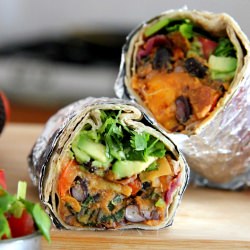Spicy Bean and Sweet Potato Burrito - Recipe photo by talistomatoes