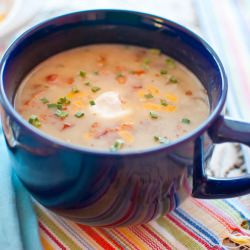 Loaded Baked Potato Soup - Recipe photo by slimpickinskitchen