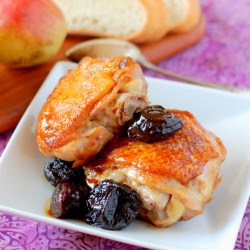 Crispy Chicken Thighs w/ Prunes - Recipe photo by helenrennie
