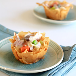 Mini Chicken Pot Pies in Phyllo - Recipe photo by heoyeahyum