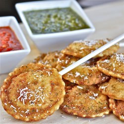 Toasted Ravioli Lollipops - Recipe photo by TheHopelessHousewife