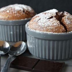 The Easiest Chocolate Soufflé Ever - Recipe photo by WholeLifestyleNutrition