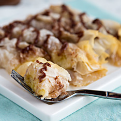 Bananas Baked in Phyllo Chocolate - Recipe photo by goodneighbor