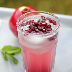 Pomegranate Italian Soda - Recipe photo by Adventuress Heart