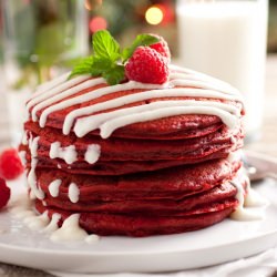 Red Velvet Pancakes - Recipe photo by cooking classy