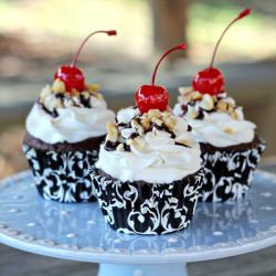 Hot Fudge Sundae Cupcakes - Recipe photo by Sweet Southern Blue