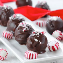 Candy Cane Peppermint Truffles - Recipe photo by Kim - Liv Life