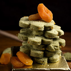 Apricot and Green Tea Shortbreads - Recipe photo by SpicieFoodie