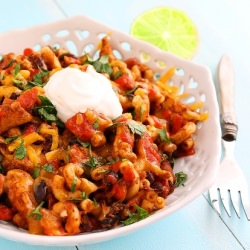 Skillet Chicken Chili Mac - Recipe photo by Comfort of Cooking