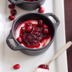 Cranberry Wine Preserve Pana Cotta - Recipe photo by Magpiesrecipes
