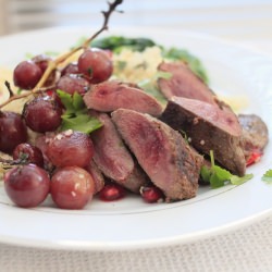 Spiced Grouse with Roasted Grapes - Recipe photo by nutmegs seven