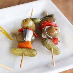 Pintxos: Shrimp Confit and Banderil - Recipe photo by lisal