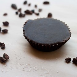 Dark Chocolate Sea Salt Caramel Cup - Recipe photo by theroadnotprocessed